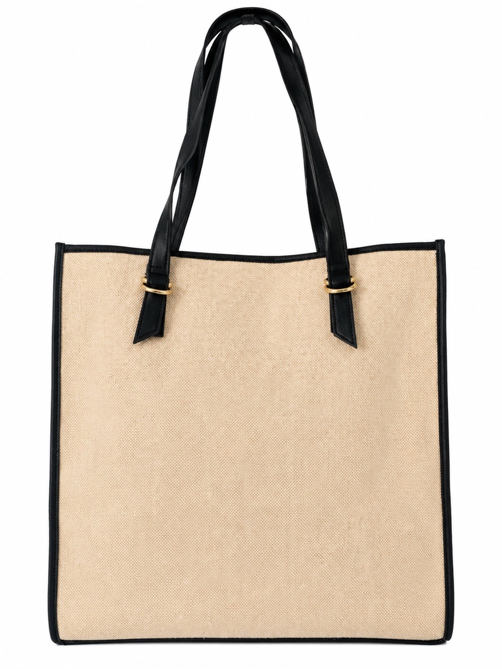 Kate Landry Shady Lady Canvas Tote Beige Black NWOT - Picture 2 of 9